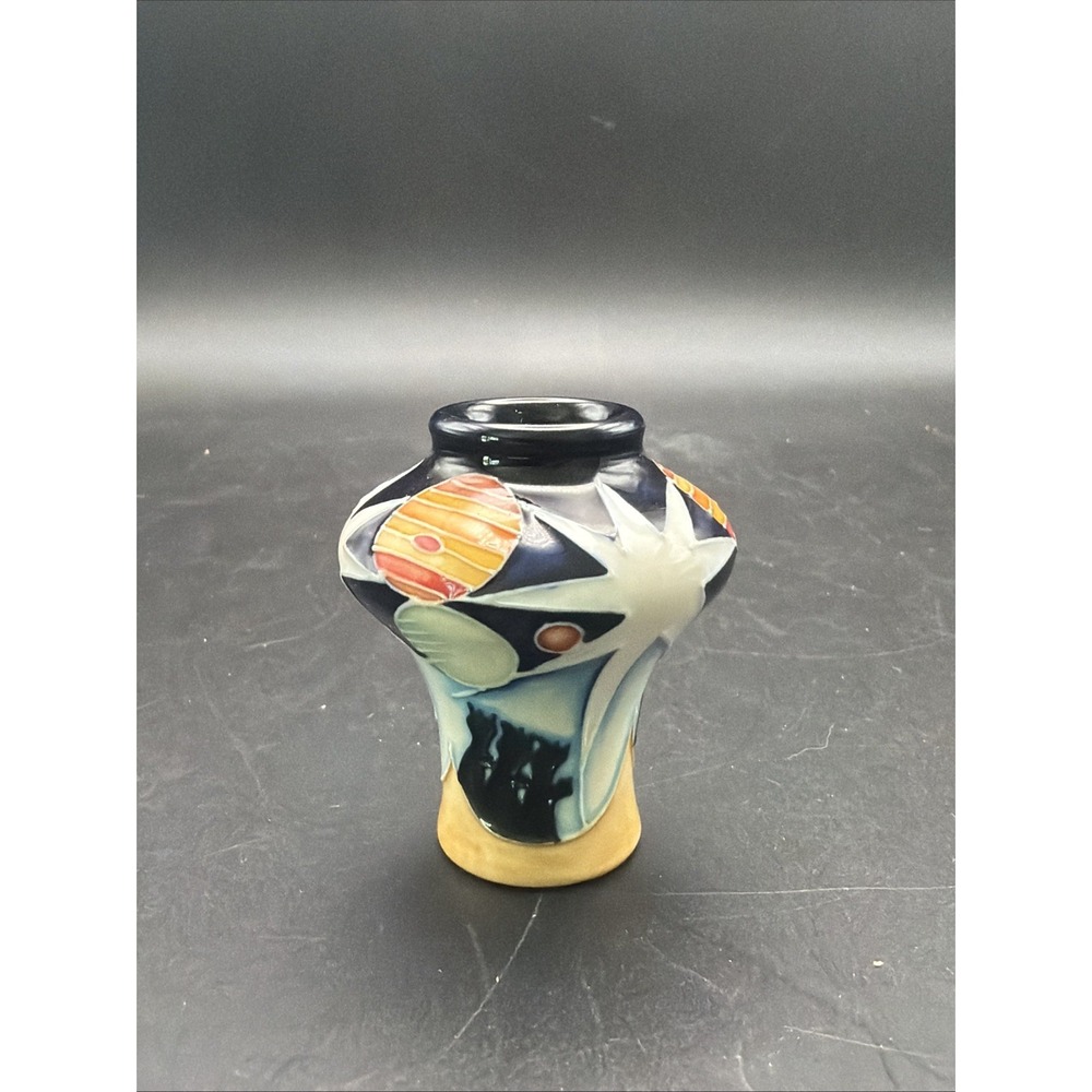 Moorcroft 1991 Miniature Celestial Stars Planets Vase 2.25" England Rare
